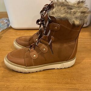 Brown Fur-Lined Women's Boots